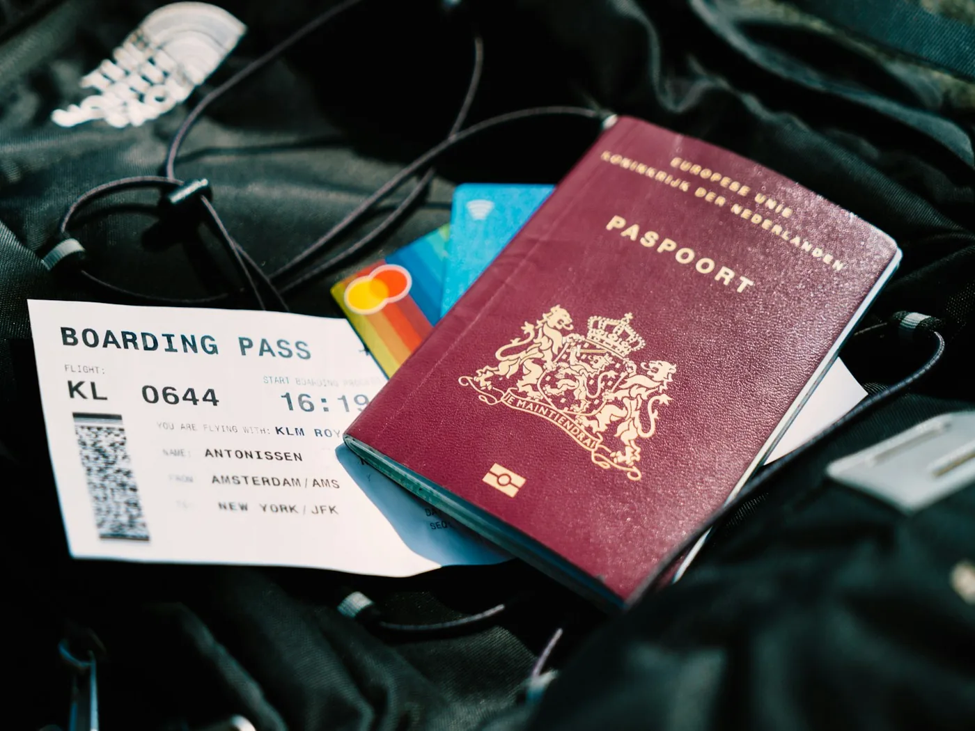 Second passport and boarding pass
